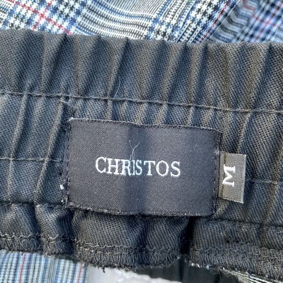 CHRISTOS New York Men's Platinum Black/Red/Blue/White Plaid Pants Medium EUC! - Picture 4 of 4